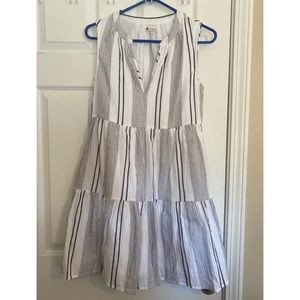 Evereve Sundry sleeveless dress tiered ruffles size 0